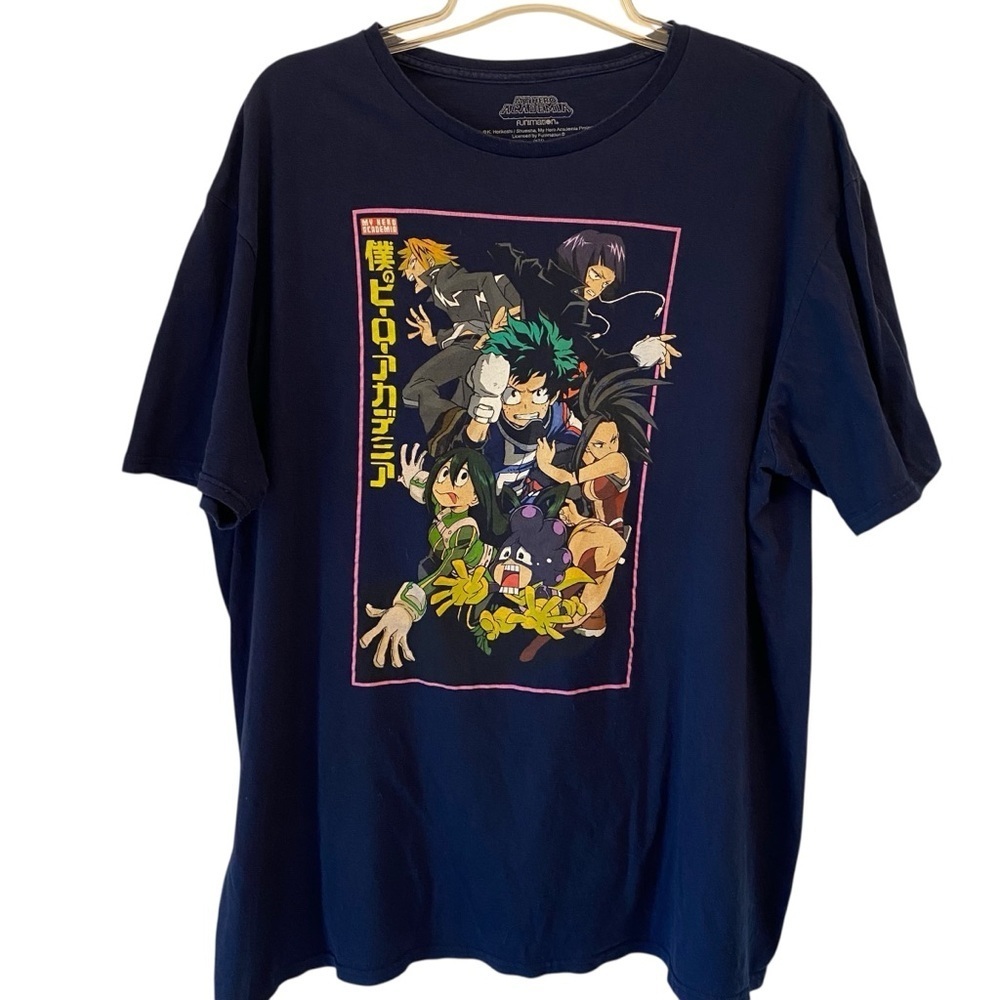 My Hero Academia Men's size 2xl Funimation Graphic short sleeve T-Shirt Blue